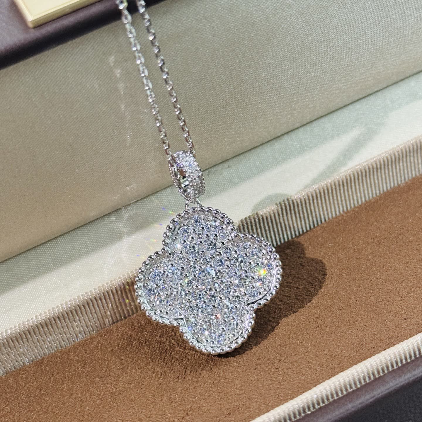Van Cleef & Arpels Vintage Alhambra Diamond Necklace